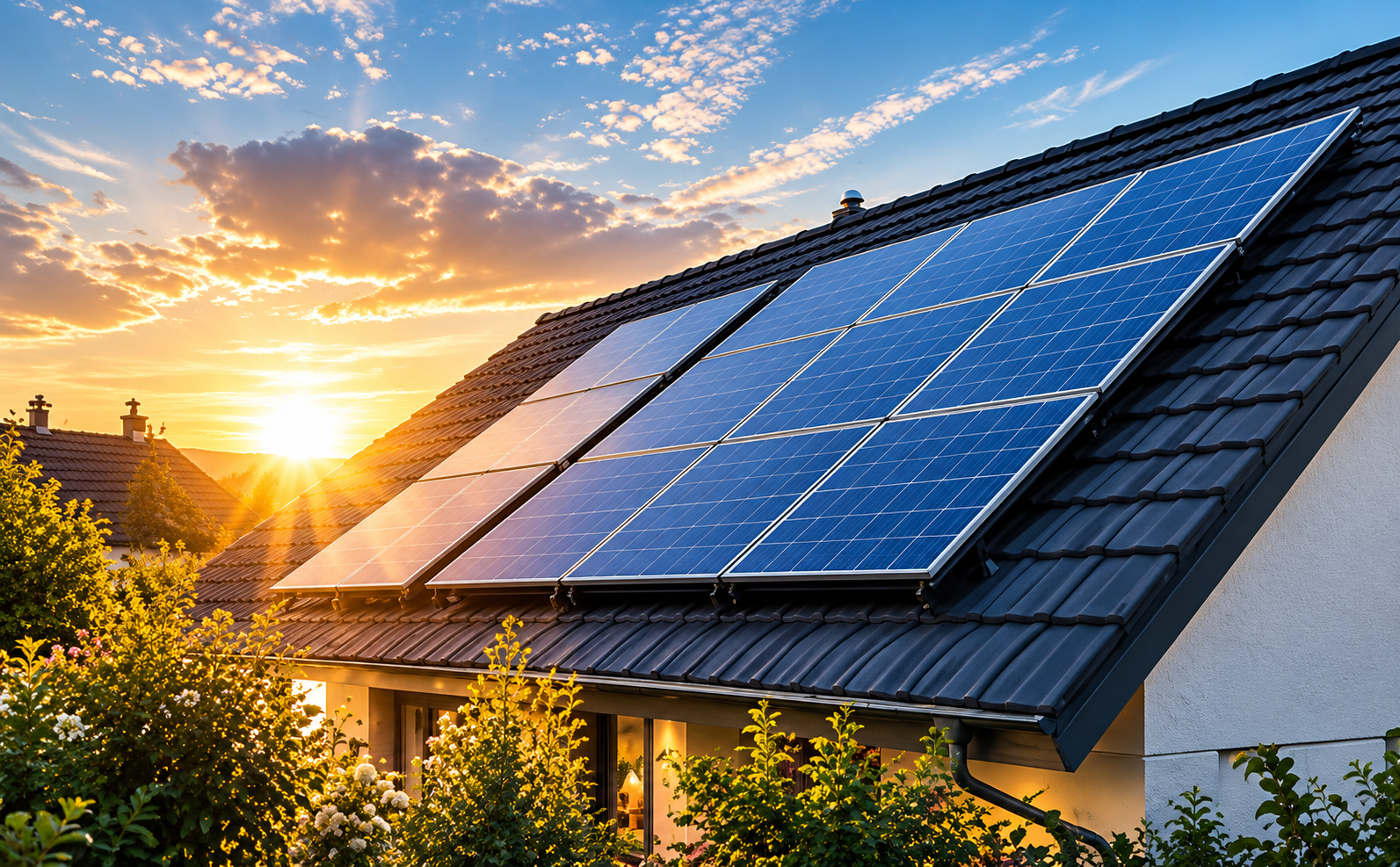 Photovoltaikanlage auf einem Einfamilienhaus
